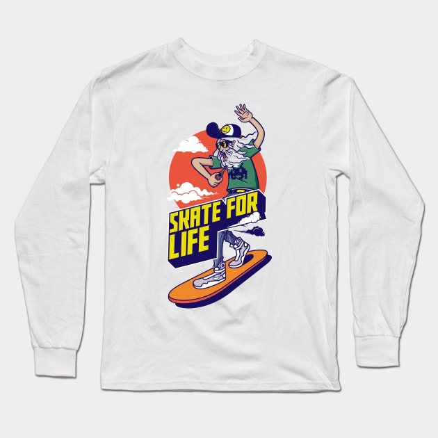 skate for life Long Sleeve T-Shirt by Playground